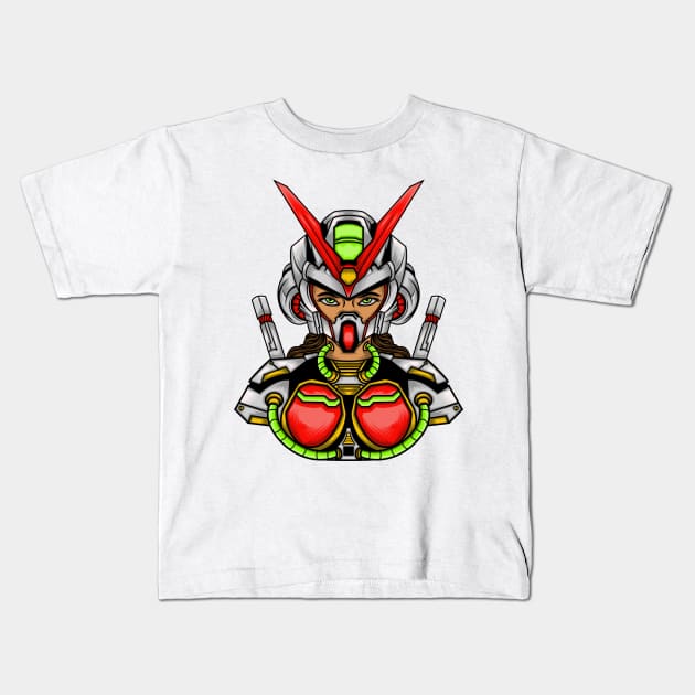 Mecha Girl Kids T-Shirt by feringrh